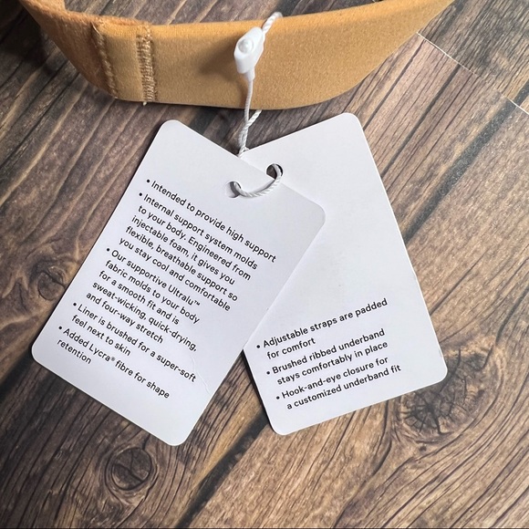 Lululemon AirSupport Bra Size 32DD NWT Warm Apricot/Silver Blue (High Support) - Picture 10 of 11